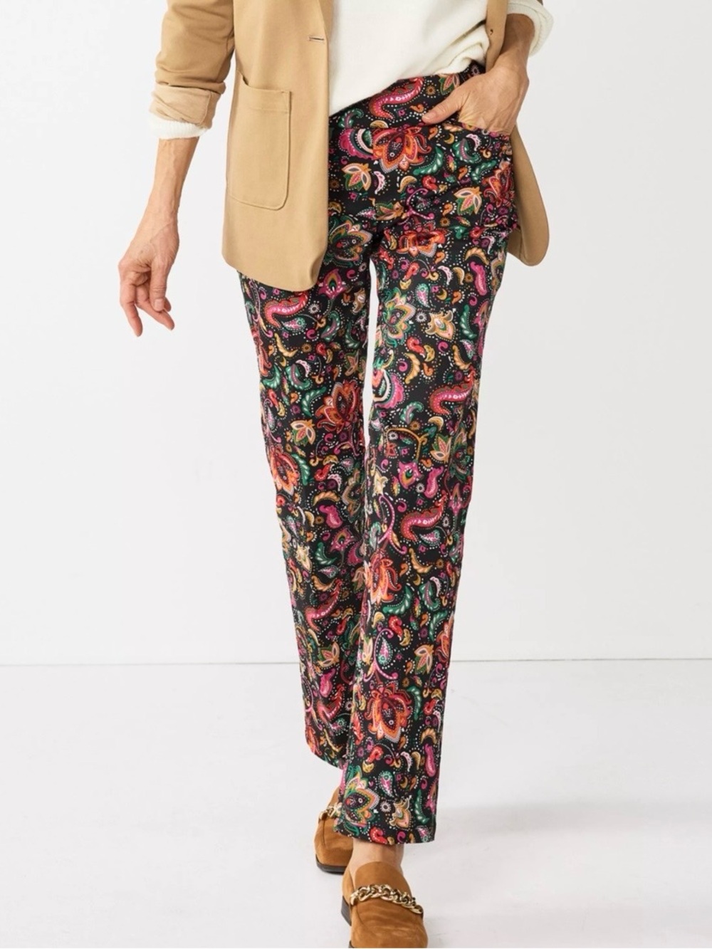 Croft & Barrow The Effortless Stretch Paisley Pants